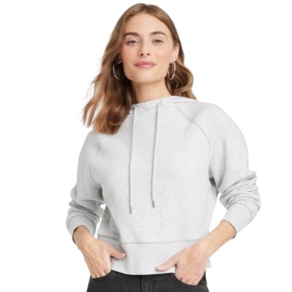 Universal Thread Goods Co Women's‎ Grey Cropped Hoodie Sweatshirt XXL